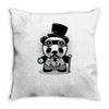steampunk panda Throw Pillow