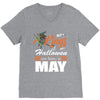 Halloween Kings Are Born In May V-Neck Tee