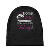 real girls go fishing Baby Beanies