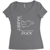 rabbit duck white Women's Triblend Scoop T-shirt
