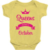 queens are born in october Baby Onesie