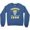 legends are born in 1986 hoodie 9 Crewneck Sweatshirt