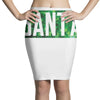 santa green glitter Pencil Skirts