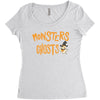 monster ghost Women's Triblend Scoop T-shirt