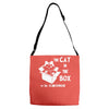 the cat in the box Adjustable Strap Totes