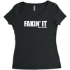 fakin' it Women's Triblend Scoop T-shirt