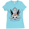 skull emblem Ladies Fitted T-Shirt