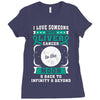 I Love Someone With Liver Cancer To The Moon And Back Ladies Fitted T-Shirt