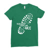 wander explore hike Ladies Fitted T-Shirt