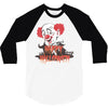 happy halloween clown 3/4 Sleeve Shirt