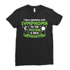 I Love Someone with Lymphoma Cancer to The Moon and Back to Infinity Ladies Fitted T-Shirt