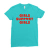Girls Support Girls Ladies Fitted T-Shirt