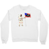 Astronaut Celebrating Independence  Day at 1776 Crewneck Sweatshirt