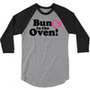 Bun in the Oven with Heart Baby Girl 3/4 Sleeve Shirt