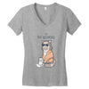 the big meowski Women's V-Neck T-Shirt