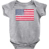 t-rex vintage american flag Baby Bodysuit