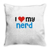 i love my nerd Throw Pillow