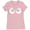 rude christmas pudding Ladies Fitted T-Shirt