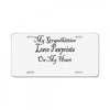 grandkitties pawprints License Plate
