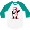 black, red and white 3/4 Sleeve Shirt