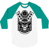 samurai skull 3/4 Sleeve Shirt
