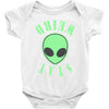 stay weird alien girls Baby Onesie