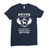woman with a boxer Ladies Fitted T-Shirt
