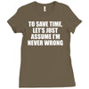 lets save time x Ladies Fitted T-Shirt
