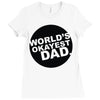 world's okayest dad Ladies Fitted T-Shirt