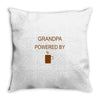 grandpa powered by coffee Throw Pillow