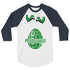 Preggosaurus Funny 3/4 Sleeve Shirt