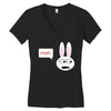 meh bunny Women's V-Neck T-Shirt