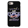 military, women's proud air force mom of her military son u iPhone 8