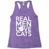 real men love cats (4) Racerback Tank