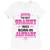 The Best Grammy Was Born In January Ladies Fitted T-Shirt