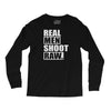 real men shoot raw Long Sleeve Shirts