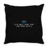 i'm only here for the wifi internet   coffee cafe web geeky tech guy t Throw Pillow
