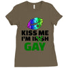 kiss me im gay Ladies Fitted T-Shirt