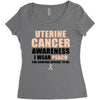 Uterine Cancer Awareness I Wear Peach For Some Special To Me Women's Triblend Scoop T-shirt