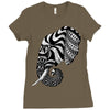 elephant ornate Ladies Fitted T-Shirt