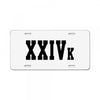 XXIV K License Plate