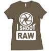 i shoot raw photography camera photograph Ladies Fitted T-Shirt