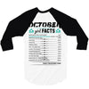 October Girl Facts Libra 3/4 Sleeve Shirt
