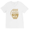 make coffee not war V-Neck Tee