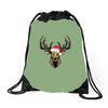 noel deer Drawstring Bags