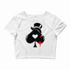 poker hat ace of spades Crop Top