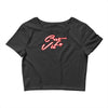 c'est la vie neon slogan Crop Top