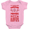 horror movies, pizza and beer Baby Bodysuit