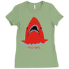 red blue shark Ladies Fitted T-Shirt