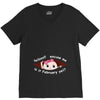 February Peeking Out Baby Girl V-Neck Tee